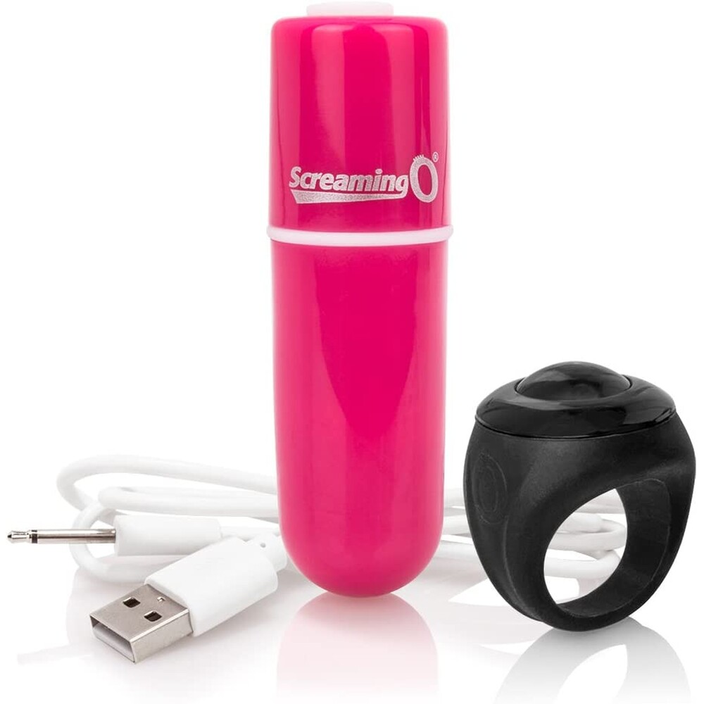 Screaming O Charged Vooom Pink Remote Control Bullet Vibe image 1