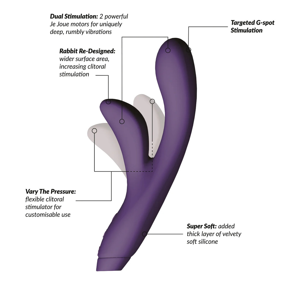 Je Joue Hera Sleek Rabbit Vibrator Purple image 4
