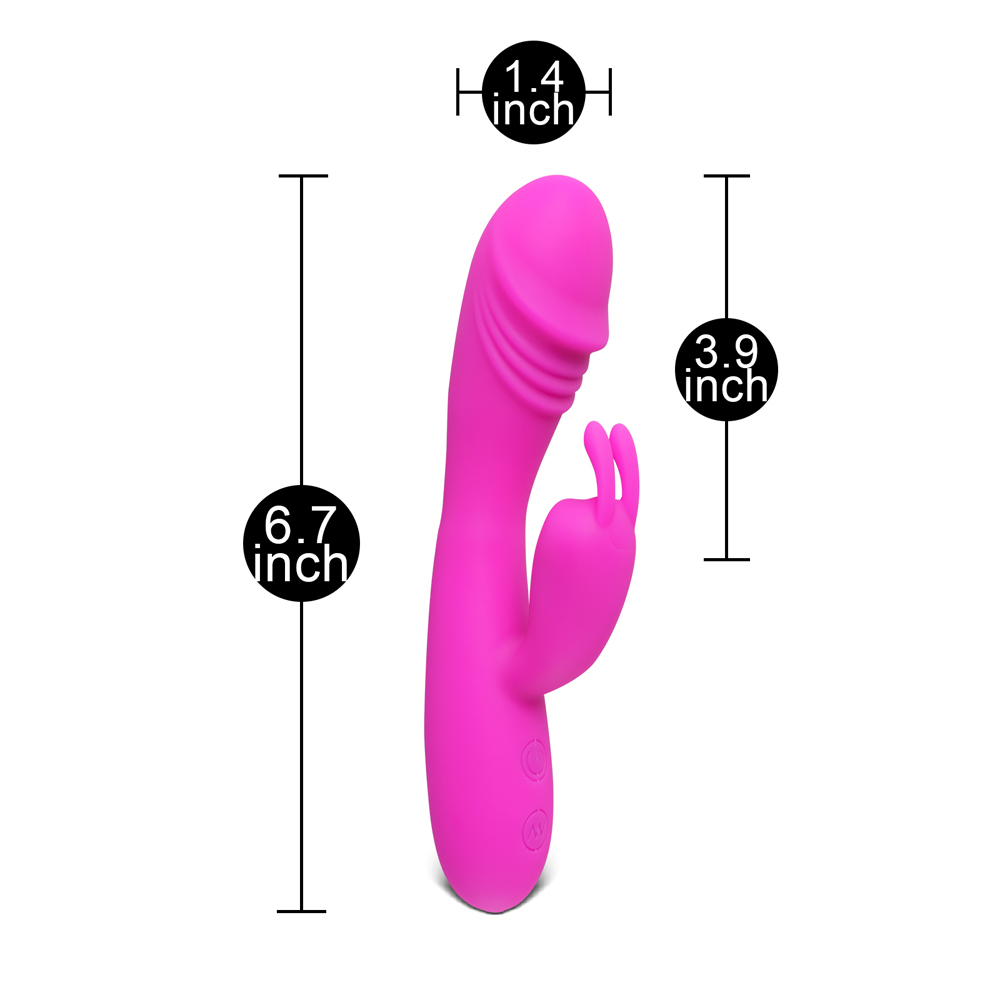12 speed Rabbit Vibrator Pink image 3