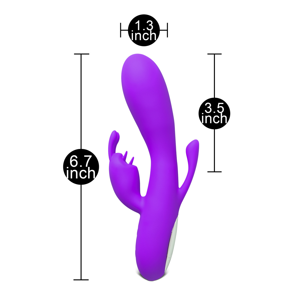 Double Bunny 12 speed Silicone Vibe Purple image 2