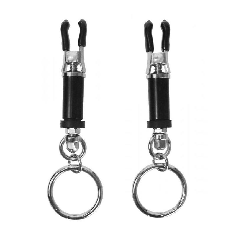 Master Series Bondage Ring Barrel Nipple Clamps